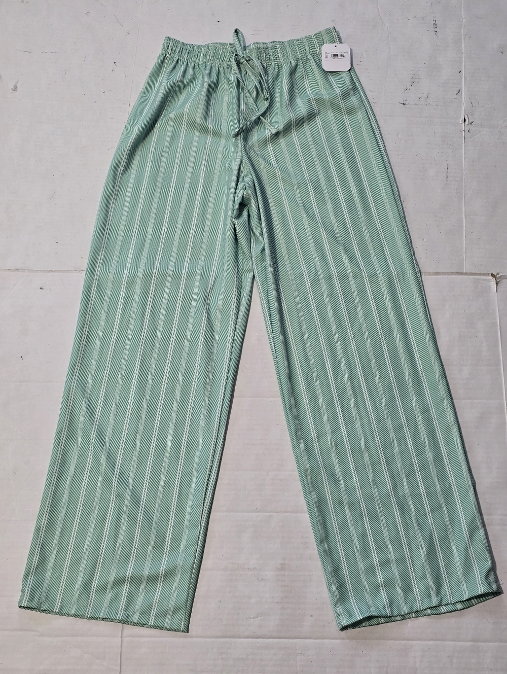 Womens Striped Pants Altar’d State Kelly White Green Size Small New With Tags